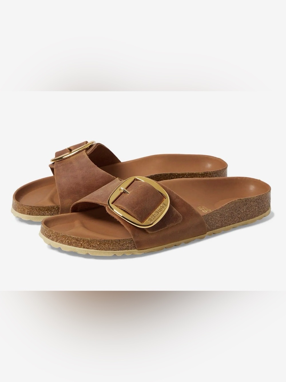 Birkenstock Madrid Oiled Antique Cognac Leather sandals 41/US10-10.5 EUC